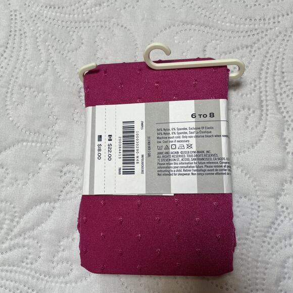 NWT Janie And Jack Swiss Dot Tights Size 6-8 - Picture 3 of 3
